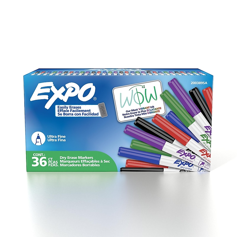 Expo Dry Erase Markers, Ultra Fine Tip, Assorted Colors, 36/Pack (2003895) image 1