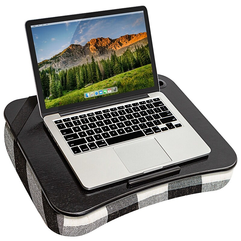 LapGear Designer 17.3" x 13.3" x 2.8" Lap Desk, Buffalo Check (45428) image 1