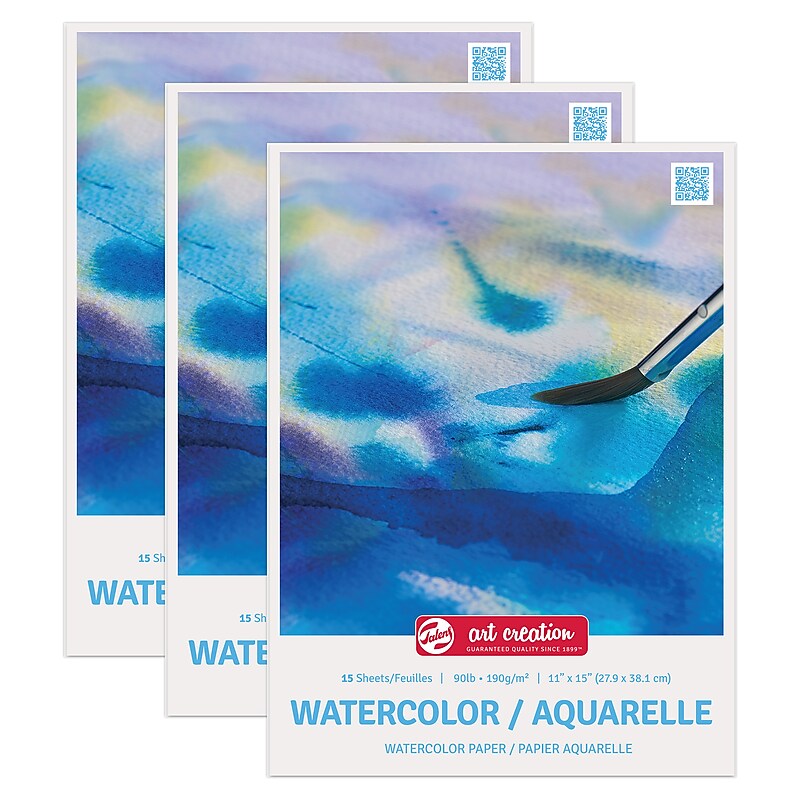 Talens Art Creation 11" x 15" Watercolor Sketch Pad, 15 Sheets/Pad, 3/Bundle (TLN9317802M-3) image 1