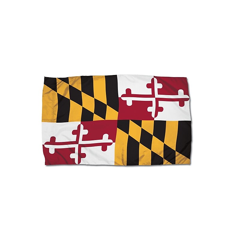 Flagzone Maryland Flag with Heading and Grommets, 3' x 5', Each image 1