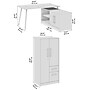 Bush Business Furniture Vista 60"W L Shaped Desk with Low Storage Cabinet and Wardrobe, Natural Elm (VST010NE)~#|#~AD5F7022-B5CB-40D6-8D6E7403DC4865C1_sc7