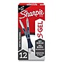 Sharpie S-Gel Metal Retractable Gel Pens, 0.7 mm, Medium Point, Black Ink, 12/Pack (2153653)~#|#~AD661569-D18C-41A3-927BC084D7085543_sc7