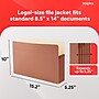 Staples Reinforced File Pocket, 5.25" Expansion, Legal Size, 8.5"x14",  Brown, 10/Box (ST418343)”~#|#~AD6E7439-6344-4462-8EC0CAE4E0388074_sc7