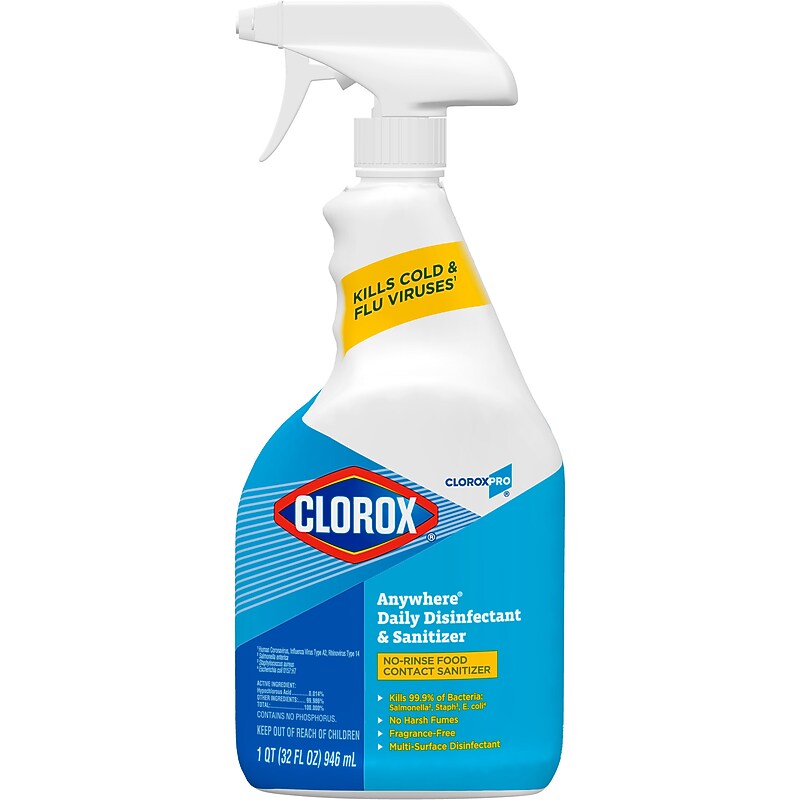CloroxPro Anywhere Daily Disinfectant and Sanitizer, 32 fl. oz. (01698) image 1