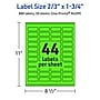 Avery Rectangle Multipurpose Labels, 2/3" x 1-3/4", Neon Green, 880/Pack (94209)~#|#~AD79DE8E-F1C2-494B-ACF9CCB9F0354D30_sc7