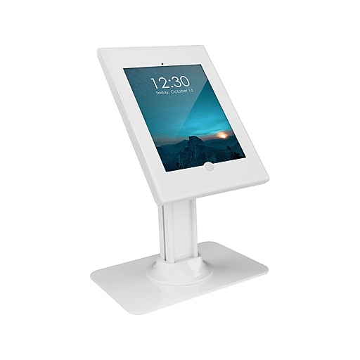 MountIt! Adjustable AntiTheft iPad Countertop Stand, White (MI3771W