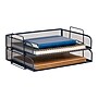 Staples Metal Mesh Side Loading Stackable Letter Tray, Letter Size, Navy Blue, 2/Pack (ST63840)~#|#~AD7C6B8F-20EF-42D4-8E522BE9FFDB982E_sc7