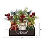 Nearly Natural Artificial Holiday Winter Pine and Berries Mason Jar Noel Table Christmas Arrangement, 12" (A1842)~#|#~AD811075-819A-459D-92E0975A3F489C06_sc7