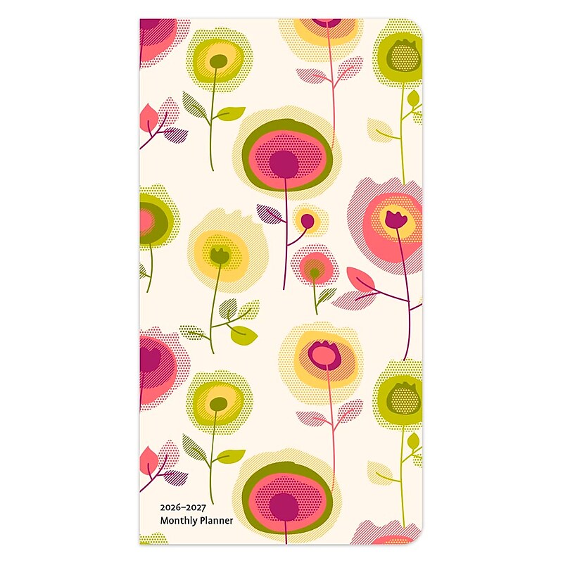 2026-2027 BrownTrout Vintage Blooms 3.5" x 6.5" Monthly Planner (9798330706129) image 1