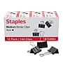 Staples Medium Binder Clips, 0.63" Capacity, Black, 144 Clips/Pack (ST32003/32003)~#|#~AD8F9499-71B3-4806-B9CB486B4DB14010_sc7
