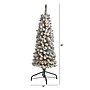Nearly Natural Flocked Pencil Artificial Christmas Tree, 4' (T1904)~#|#~AD9139AC-725A-43AB-A37B91C5743916FF_sc7