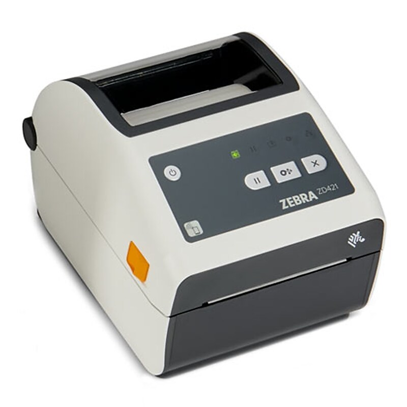 Zebra ZD4AH42-D01X01EZ Healthcare Desktop Barcode Printer, USB, White image 1