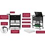 Luxor Metal Mobile File Cart with Swivel Wheels, Black/Gray (UCWS003)~#|#~AD9B5ADC-A3A5-4FFA-8365B6136C9E894E_sc7