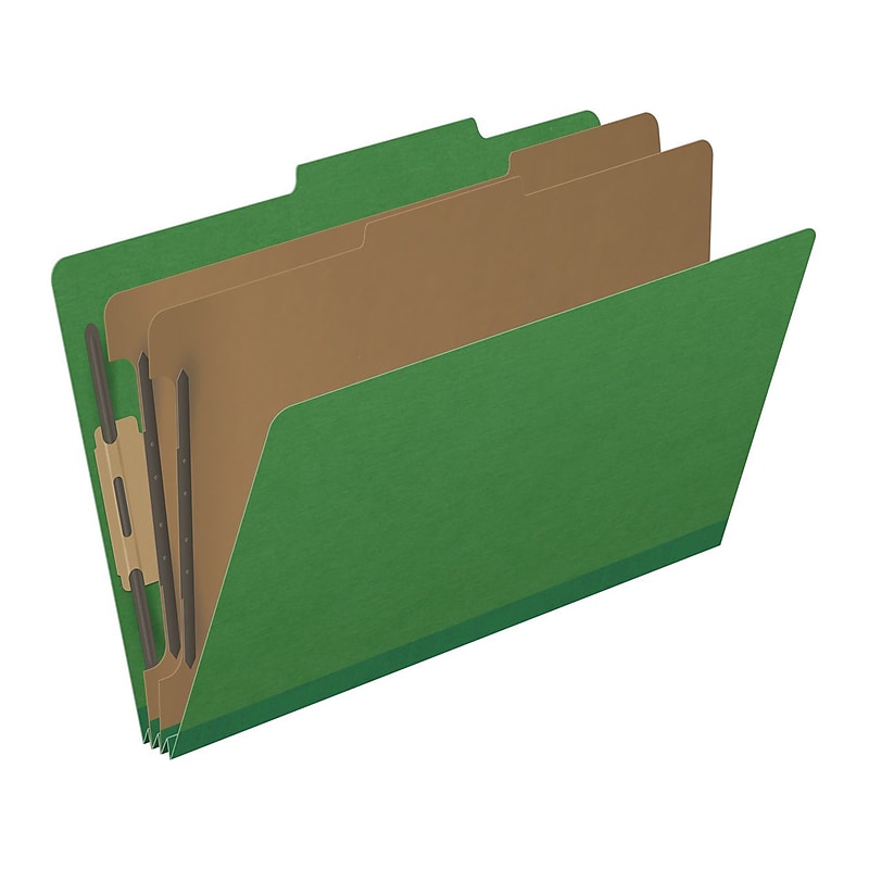 Medical Arts Press Pressboard Classification Folder, 2 Dividers, 2" Expansion, Legal Size, Moss Green, 10/Box image 1