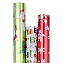 JAM Paper Christmas Wrapping Paper, 25 Sq. ft. x 30", Frosted Holidays Set, 3 Rolls/Pack (165F3FrHo)~#|#~ADA19187-9FA7-480B-AB8CE68869D73340_sc7