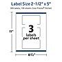 Avery TrueBlock Laser/Inkjet Rectangle Multipurpose Labels, 2.5" x 5", White, 300/Box (94246)~#|#~ADA470D8-B075-4221-B78C71F36E9EF00B_sc7