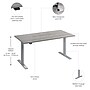 Bush Business Furniture Move 60 Series 60"W Adjustable Standing Desk, Platinum Gray/Cool Gray Metallic (M6S6030PGSK)~#|#~ADA47390-0B8F-4686-BB2FD5D638AF581D_sc7