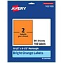 Avery Laser/Inkjet Multipurpose Rectangle Labels, 5.5" x 8.5", Bright Orange, 160/Box (94229)~#|#~ADA477CF-52C1-4B22-A87D32DBACC58806_sc7