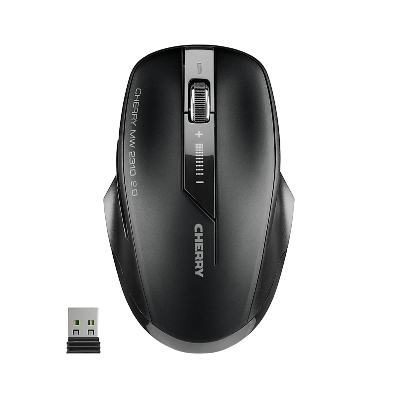 Cherry Wireless Ergonomic Ambidextrous Optical 2.4 GHz Mouse, Black (JW-T0320) image 1