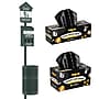 Furloo Steel Outdoor Pet Waste Station Kit with Roll Bag Dispenser, 11.5 Gallon, Green (FLO1R-S-G-B)~#|#~ADAA625C-E491-4550-81058407817F7C04_sc7