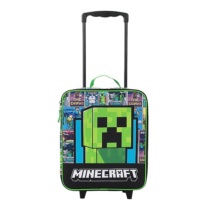 Bioworld 4-Piece Minecraft Carry-On Luggage Set with Wheels, TSA