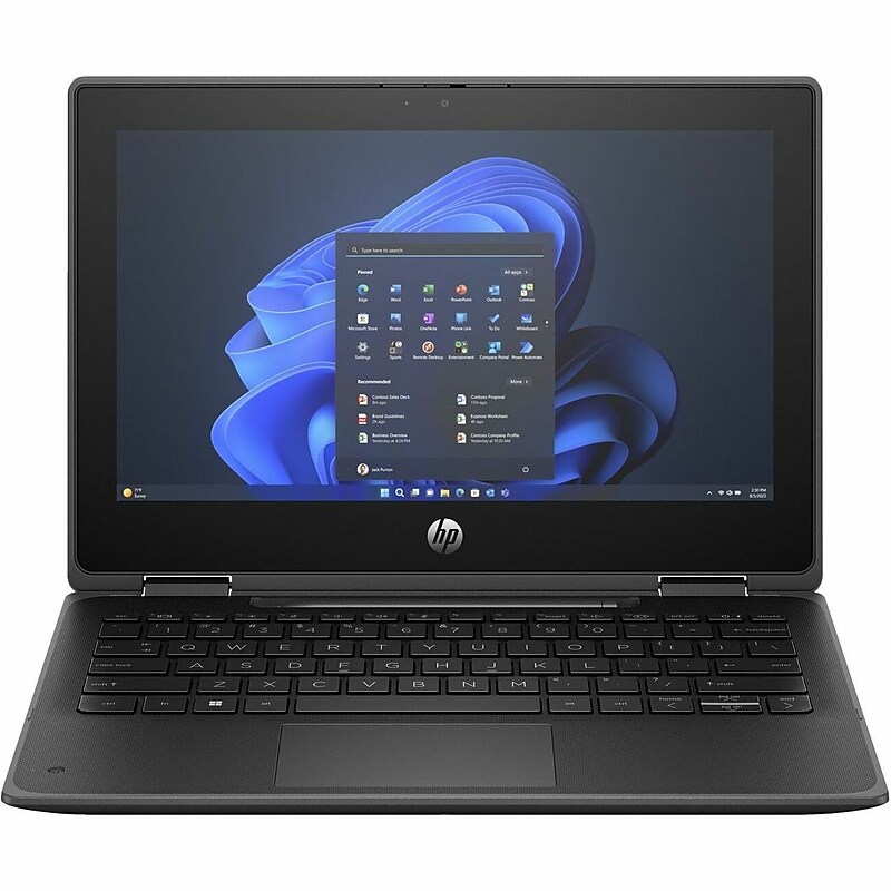HP Fortis Flip G1i 11.6" LCD 2-in-1 Touchscreen Laptop, Intel N250, 4GB RAM, 128GB UFS, 10 Hour Battery, Windows 11 Pro image 1
