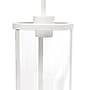 Lalia Home 1-Light 9.25" Farmhouse Hanging Cylindrical Clear Glass LED Pendant Fixture with Accents, White (LHP-3002-WH)~#|#~ADB93C74-77BC-4B7E-A544FC68B582E9EF_sc7