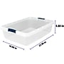 Home Logic 34 Qt. Latch Lid Plastic Storage Tote, Clear/White, 6/Pack (7103-010000044)~#|#~ADBB3328-FCF4-4BA7-8E0A785858828131_sc7