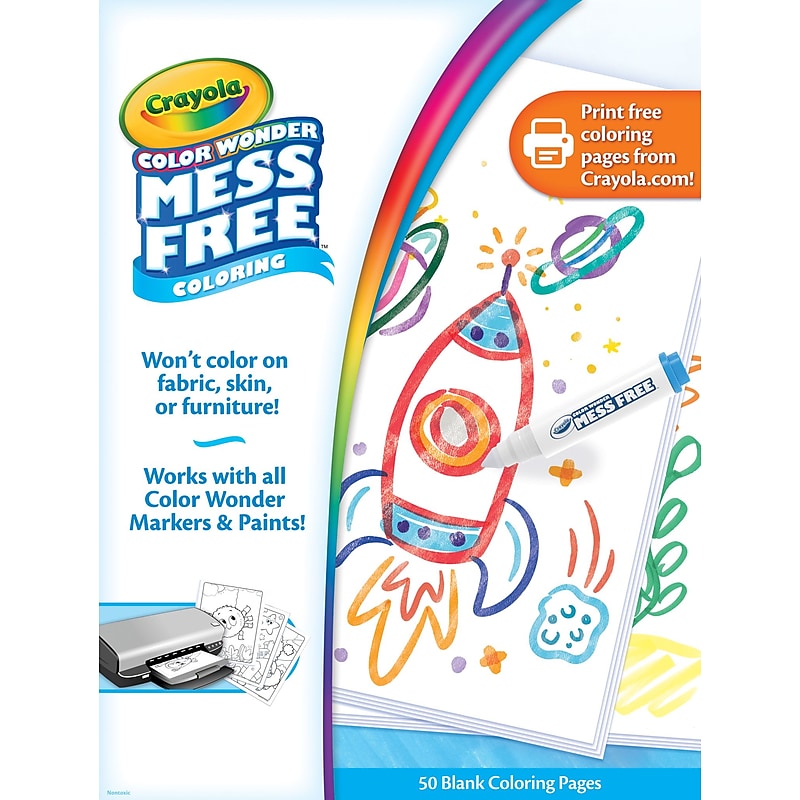 Crayola Color Wonder Blank Coloring Book, 50 Pages (75-2840) image 1