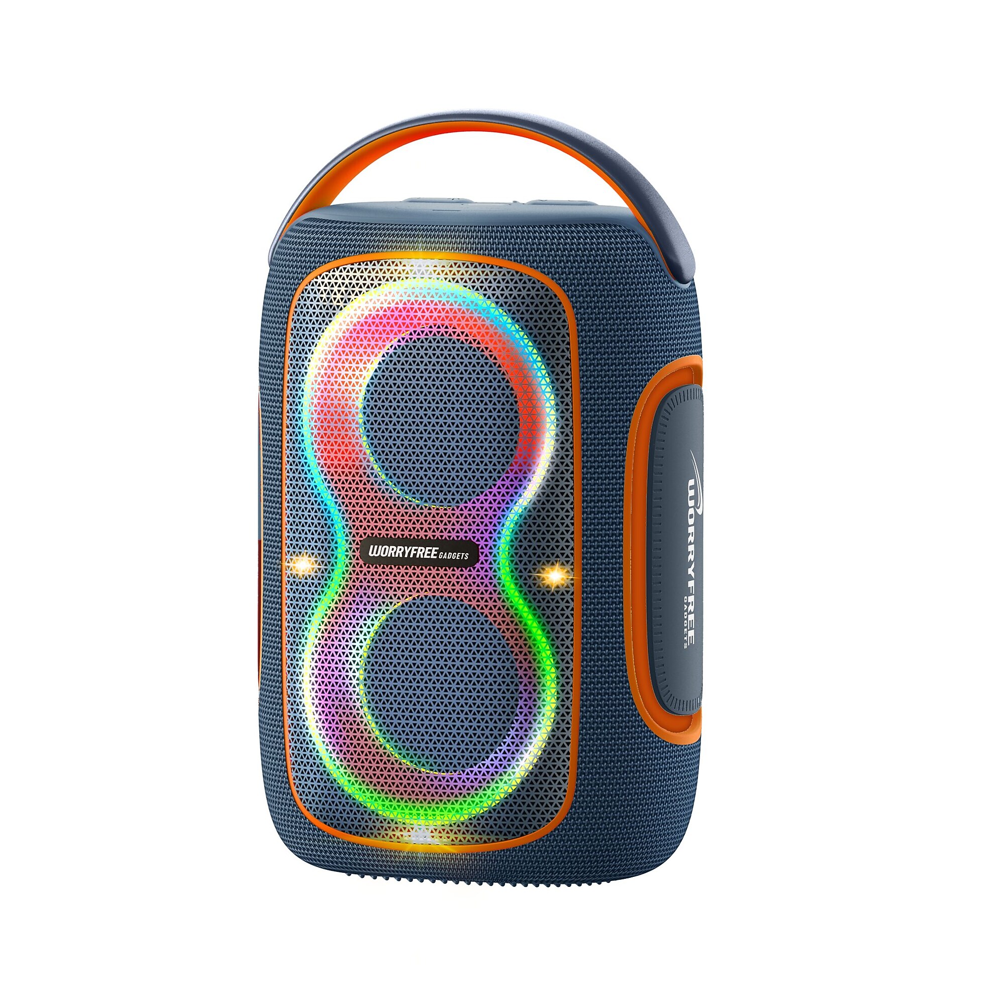 Worryfree Gadgets 50W Wireless Bluetooth Speaker with RGB Lights & Carry Handle, Blue (WH59-BLU) Simolary simolary.com