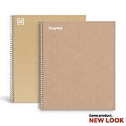 Staples Premium 1-Subject Notebook, 8.5" x 11", College Ruled, 100 Sheets, Brown (TR52121)