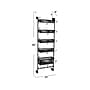 Household Essentials 5-Shelf Plastic Over-the-Door Storage Rack, 20", Black (2196-1)~#|#~ADC80868-6407-4A19-958E3A0095136508_sc7