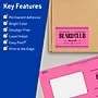 Avery Laser/Inkjet Rectangle Multipurpose Labels, 2" x 3.5", Bright Pink, 80/Pack (94238)~#|#~ADCAC4D9-4C36-4467-9101390ADE80FFD4_sc7