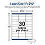 Avery Waterproof Laser Address Labels, 1" x 2-5/8", Matte White, 1,500 Labels/Box (5520)~#|#~ADD23277-D5E2-4602-BFDBF025E2005CD3_sc7