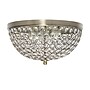 Lalia Home 13" Classix Crystal Glam Two Light Dome Shaped LED Flush Mount Ceiling Fixture, Antique Brass (LHM-2000-AB)~#|#~ADD2B430-2CDF-4CFE-A22D244F84AE8224_sc7