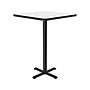 Correll Square-Shaped Dry-Erase Markerboard Cafe Table, 24" x 24", Frosty White/Black (BXB24DES-80)~#|#~ADD3FE5B-BBFF-43B4-A34E6AE90EBB809F_sc7