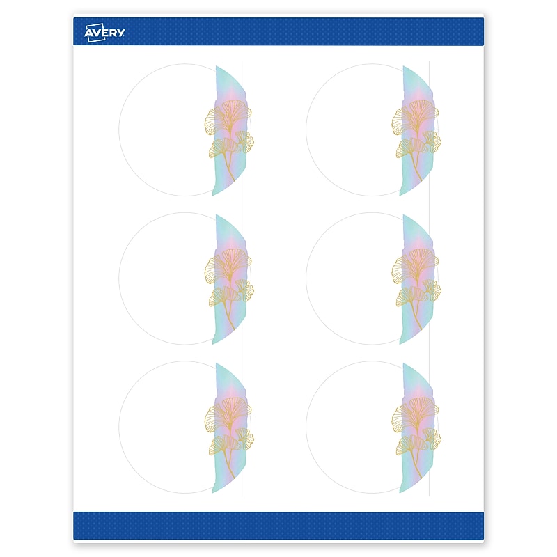 Avery Laser/Inkjet Circle Multipurpose Labels, 3" Dia., White, 60/Pack (S00EVG) image 1