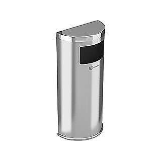 HLS Commercial Stainless Steel Trash Can with Open Lid, 26-Gallon