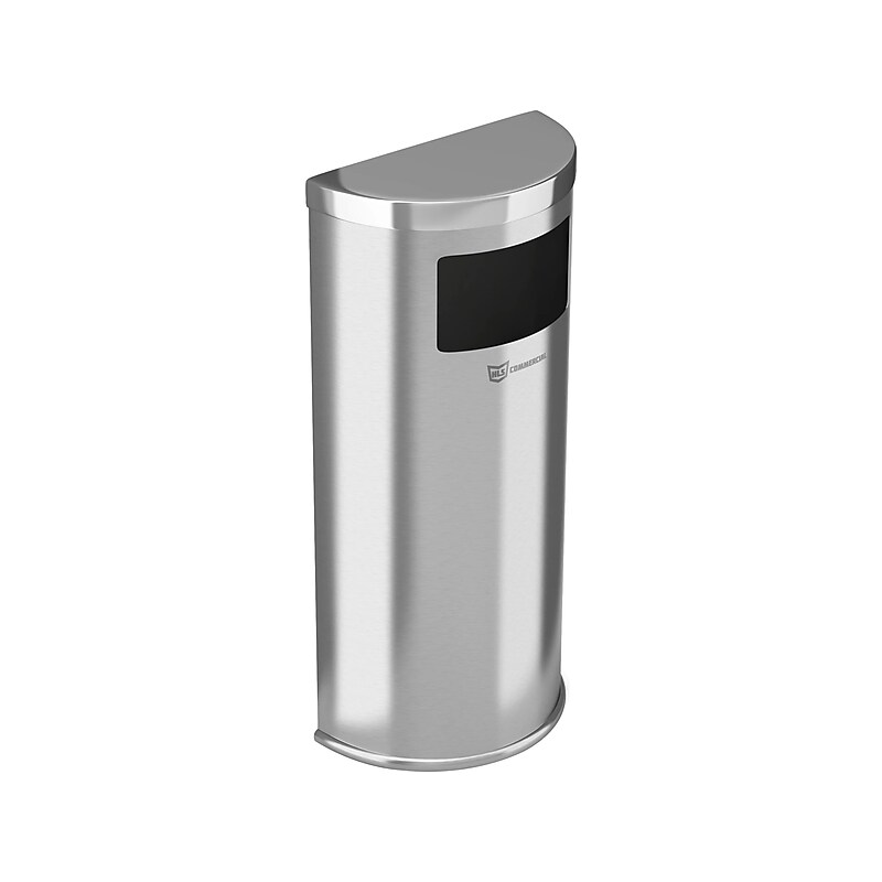 HLS Commercial Stainless Steel Trash Can, 9-Gallon, Silver (HLSC01G09A) image 1