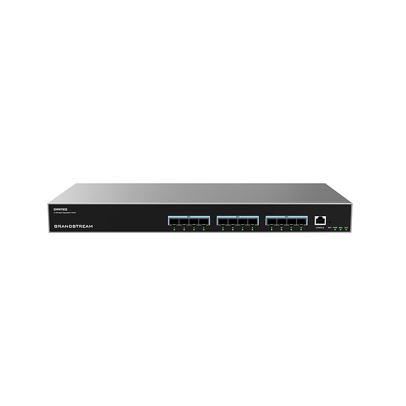 Grandstream GWN7830 Series 12-Port Gigabit Ethernet Managed Switch, 240Gbps Switching, 120Gbps Non-Blocking, Black (GWN7832) image 1