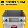 Rubbermaid Slim Jim Vented Rectangular Trash Can Waste Receptacle, 23 Gallons, Gray (FG354060GRAY)~#|#~ADDF1480-062C-4F7A-8862CB211287BDA1_sc7