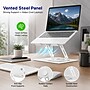 Uncaged Ergonomics Adjustable Swivel Laptop Stand for Desk, Steel, 360° Rotation, Up to 16", White~#|#~ADE0394E-3B43-4059-B1AA3B7133D457AD_sc7