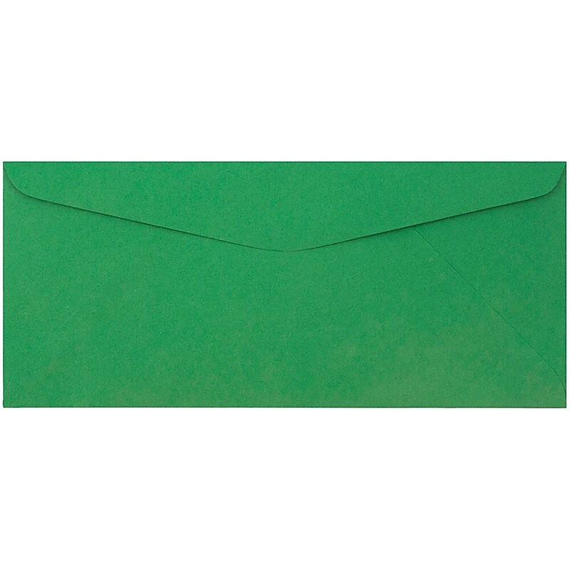 JAM Paper Booklet Envelope 3 7/8" x 8 7/8", Green, 100/Pack (1532896d) image 1