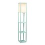 Creekwood Home Classix 62.5" 3-Tier Storage and Display LED Floor Lamp, with Feit LED Bulb, Aqua (CWF-3007-AU-LB)~#|#~ADE4A8FF-F665-4AFE-ADA859ABCE27E090_sc7