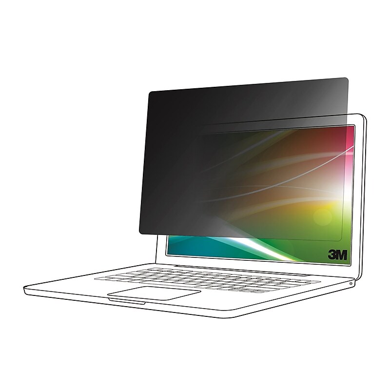 3M Bright Screen Privacy Filter for 14" Full Screen Laptop, 16:9 (BP140W9E) image 1