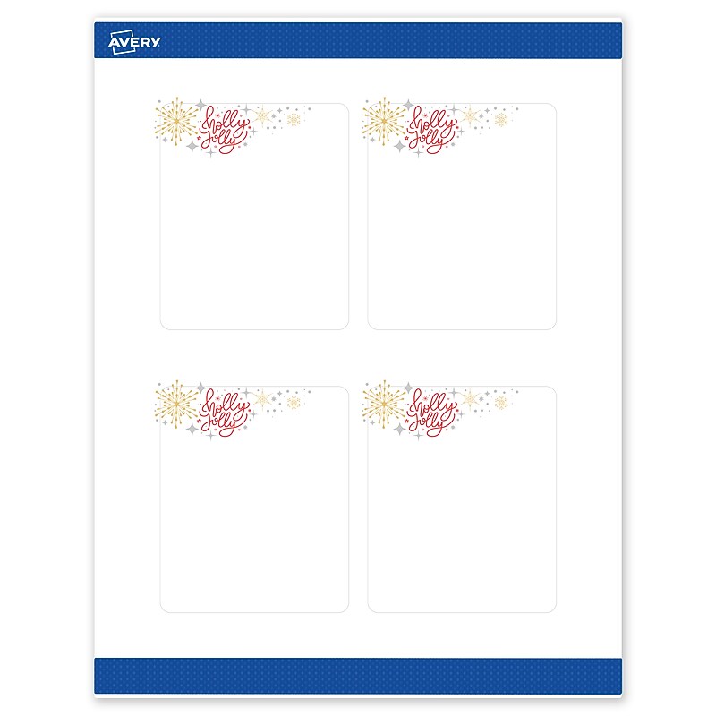 Avery Rectangle Multipurpose Labels, 4" x 3-1/3", White, 40/Pack (19479370428) image 1