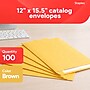 Staples Gummed Kraft Catalog Envelopes, 12" x 15.5", Brown, 100/Box (SPL534784)~#|#~ADE875DA-EAF7-4B1F-881B7840214A807B_sc7