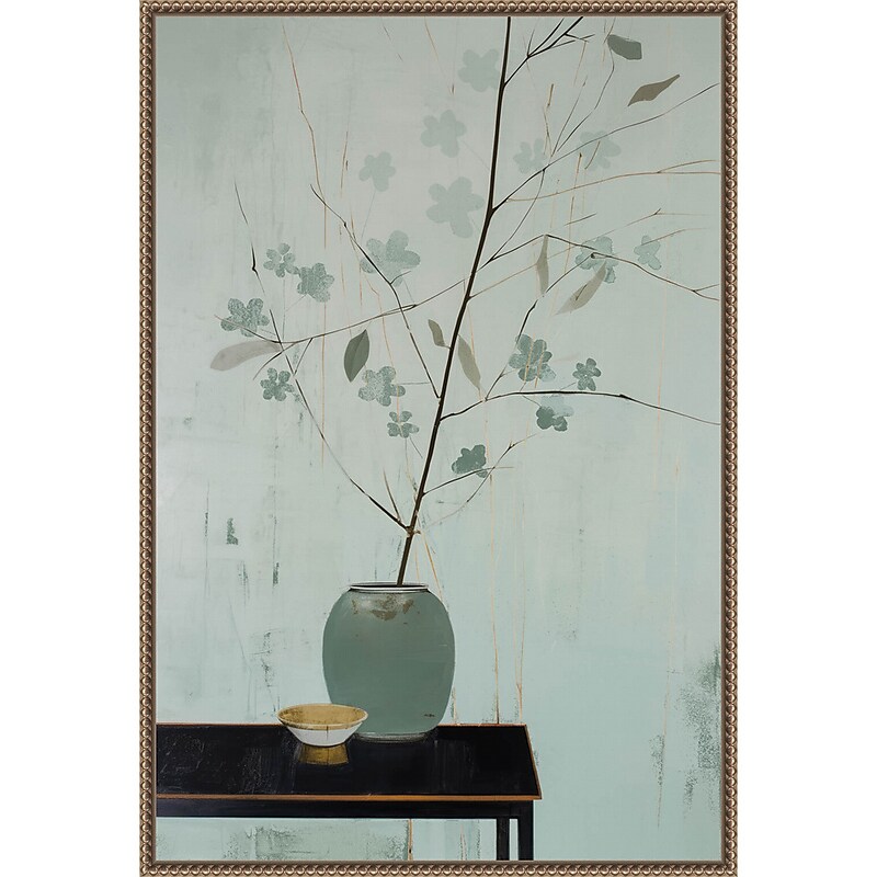 Amanti Art Branch in Vase by Treechild  Framed Canvas Wall Art Print, 23" x 33" (A42678302865) image 1