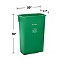 Alpine Industries Polypropylene Recycling Bin with Lid and Dolly, 23 Gallon, Green (ALP477-GRN1-PKD)~#|#~ADEB2FE5-5E7E-4CF3-A70B2693AA95ECED_sc7