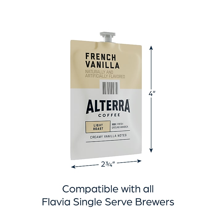 停滞の意志「アベンチュリン」　ファビオラ・ブリリッコ　SP 3枚　未開封 Alterra French Vanilla Coffee Flavia Freshpacks, Light Roast, 100